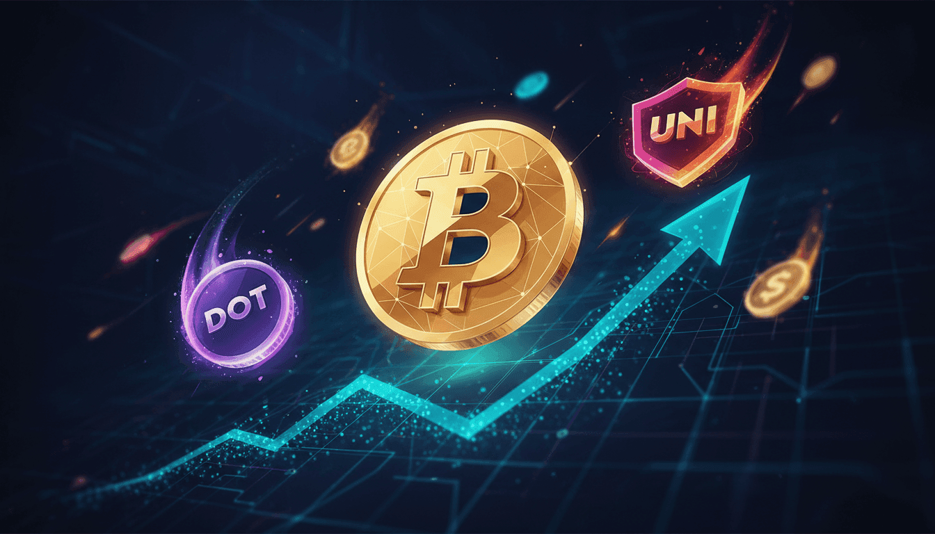Bitcoin Consolidates Below $70K as Altcoins Like DOT and UNI Show Strength