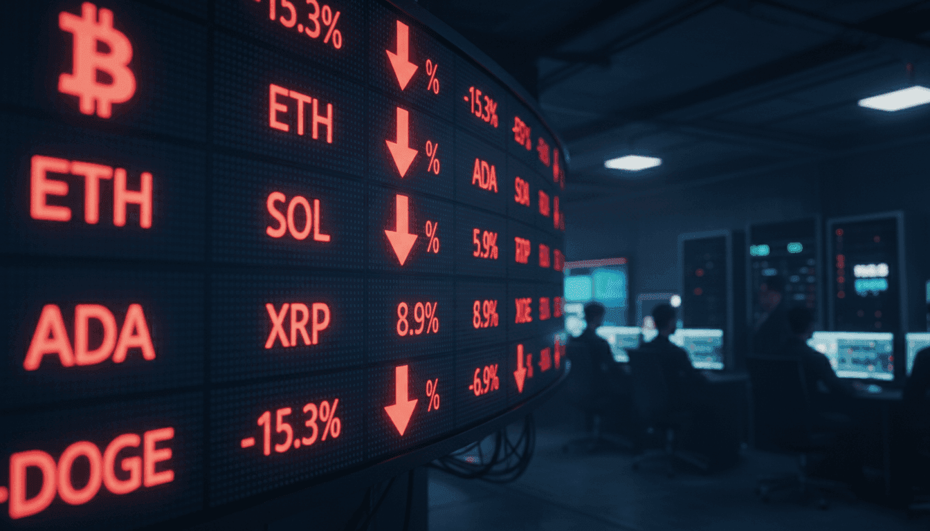 Market Dip: SPX, DXY, BTC, ETH, XRP, BNB, SOL, DOGE, BCH, ADA React to Tariffs